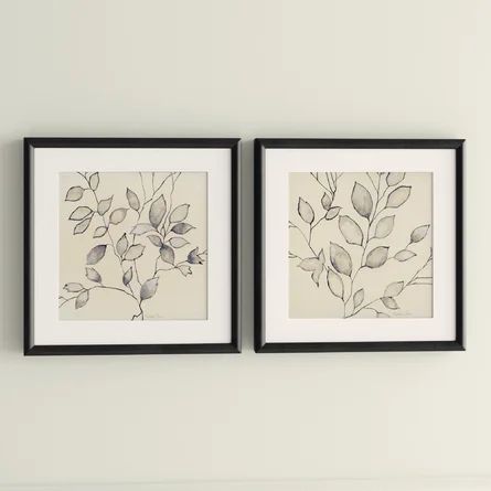 Whispering Leaves - 2 Piece Picture Frame Painting Print Set on Paper | Joss & Main | Wayfair North America