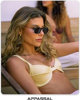 Retro Oval Sunglasses for Women Men Trendy Large Round Y2k Sunnies AP3681 | Amazon (US)
