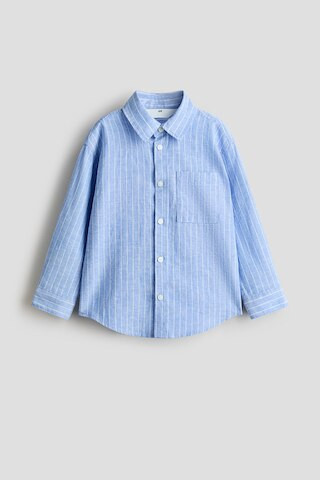 H & M - Linen-Blend Shirt - Light Blue/Striped | H&M (US + CA)