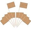 100 Pieces Blank Toothpick Flags Cheese Markers Food Labels for Party Buffet Cheese Labels for Ch... | Amazon (US)
