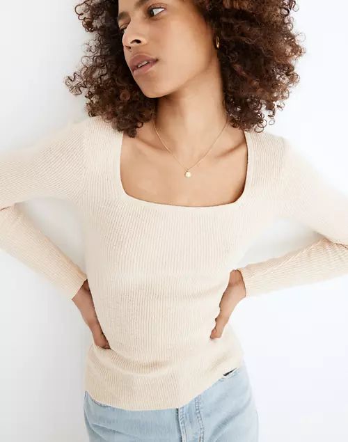 Alderney Square-Neck Sweater | Madewell