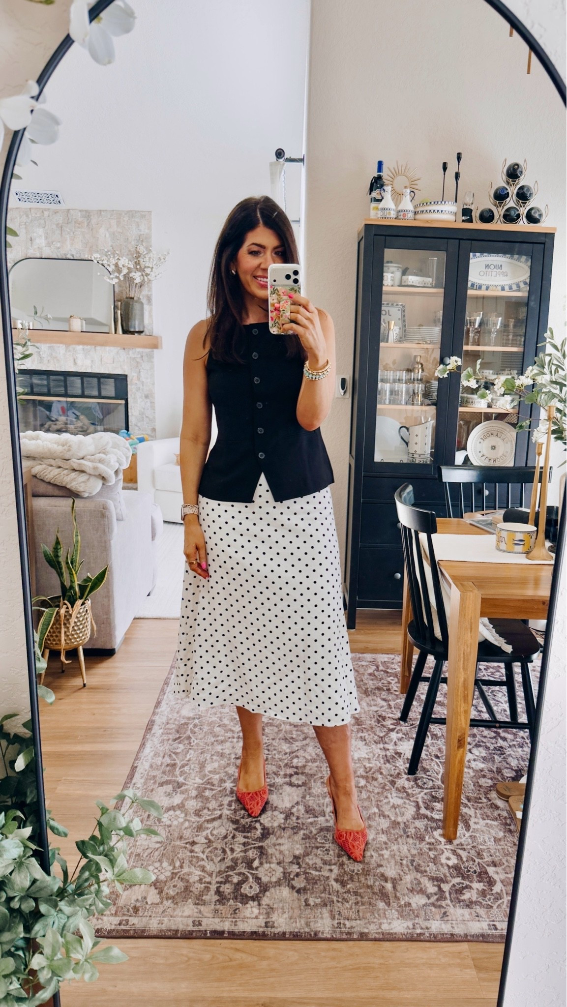 What I wore to work
Vest- 6 (runs loose)
Polka dot skirt- medium

#LTKSaleAlert #LTKOver40 #LTKWorkwear