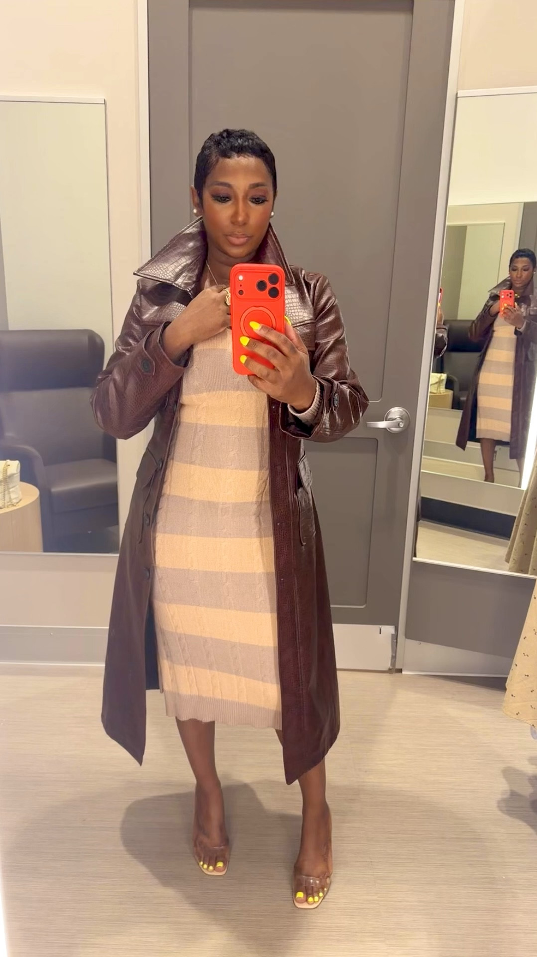 Serving rich auntie academia with a passport and opinions. 🤎☕️📚

This look feels like caramel lattes, luxury bookstores, and saying “I’ll take the corner suite” without blinking. 

The coat? Loud in a quiet way. The dress? Soft enough to whisper but structured enough to command a room.🍂✨

 #OOTD #ElevatedStyle #EverydayLuxury #NeutralStyle #CoatSeason #StyledByAshleyJ #SoftLifeStyle #FashionDiary


#LTKTravel #LTKootd #LTKBeauty
