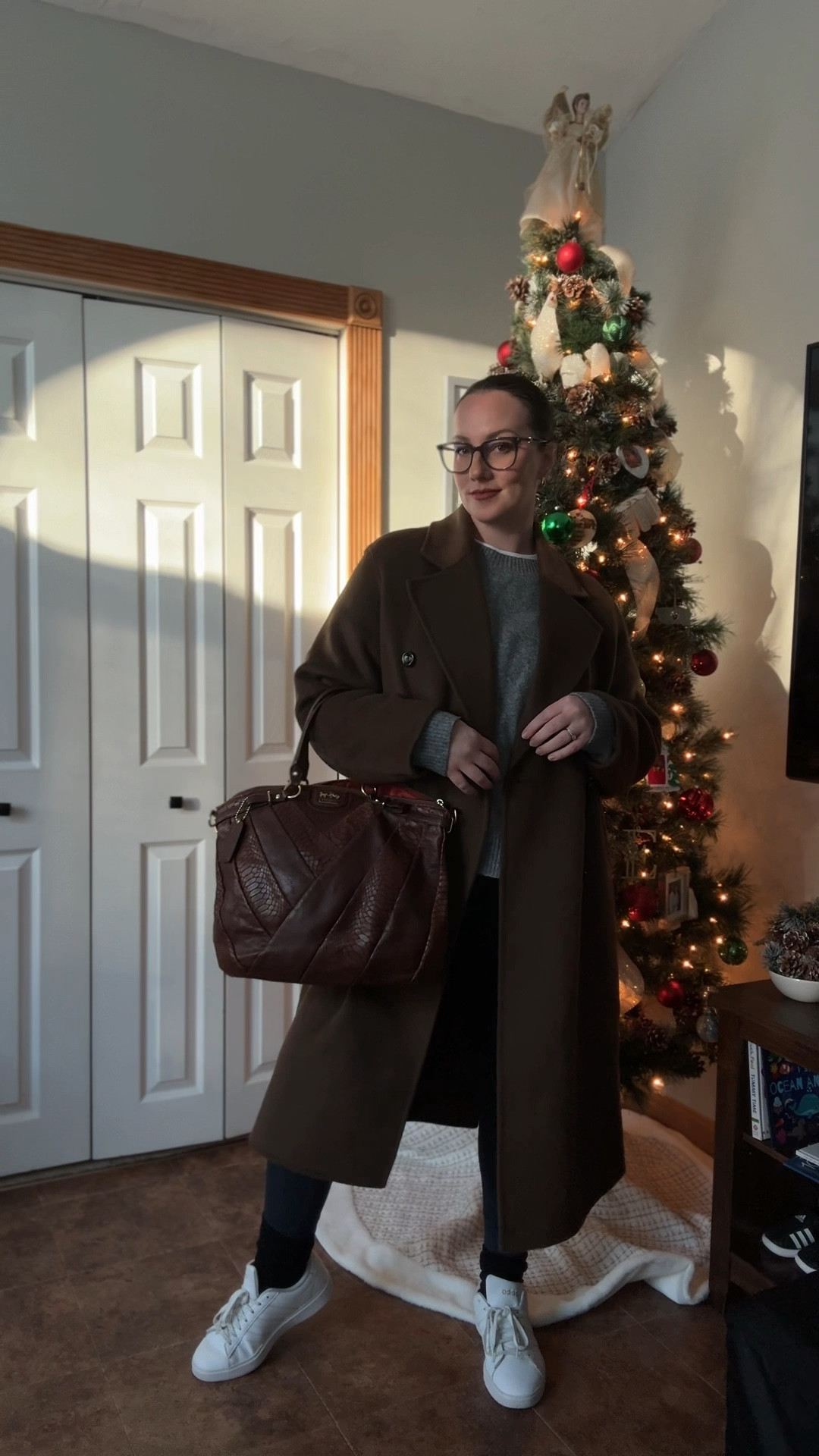 Current obsession: this Mango coat 🤎 would definitely recommend sizing down as this coat is very oversized! Coach bag is old 🫶🏼

wool coat outfit, ootd, brown coat outfit, oversized wool coat, elevated basics, casual outfit, leggings outfitt

#LTKWatchNow #LTKStyleTip #LTKSeasonal