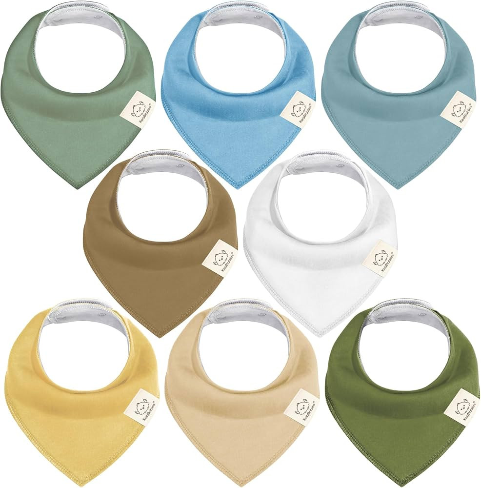 8-Pack Organic Baby Bandana Drool Bibs - Stylish Unisex Bandana Bibs, Super Absorbent Bandana Dro... | Amazon (US)