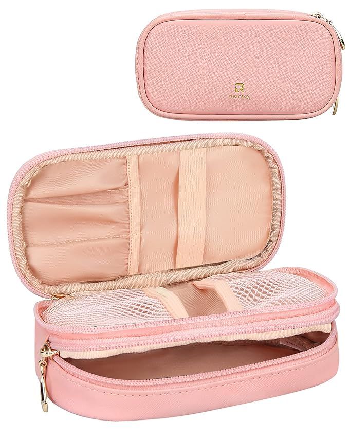 MONSTINA Makeup Bag for Women,Pouch Bag,Makeup Brush Bags Travel Kit Organizer Cosmetic Bag (smal... | Amazon (US)