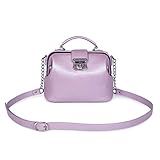 Genuine Leather Handbag - Lilac Pearl Doctor Bag with top quality Silver tone hardware & Microfiber  | Amazon (US)