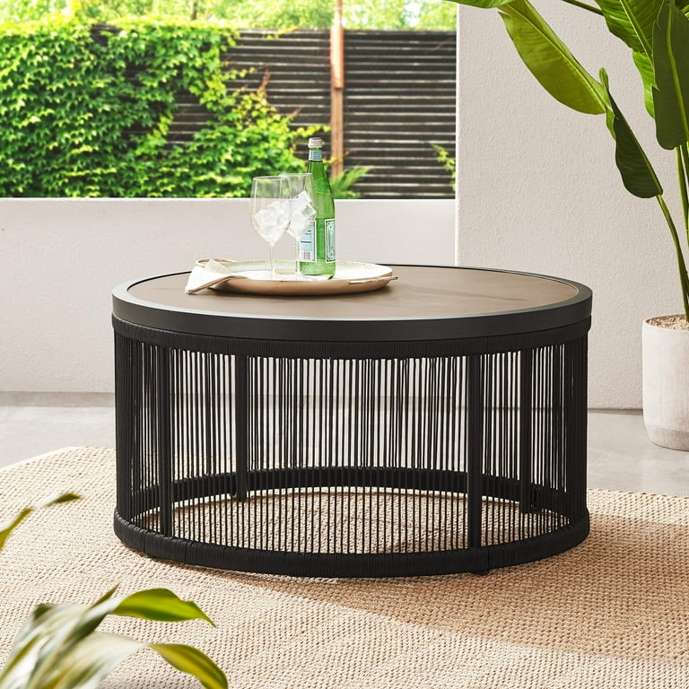 Better Homes & Gardens Tarren 5-Piece Wicker Outdoor Conversation Set, Black | Walmart (US)