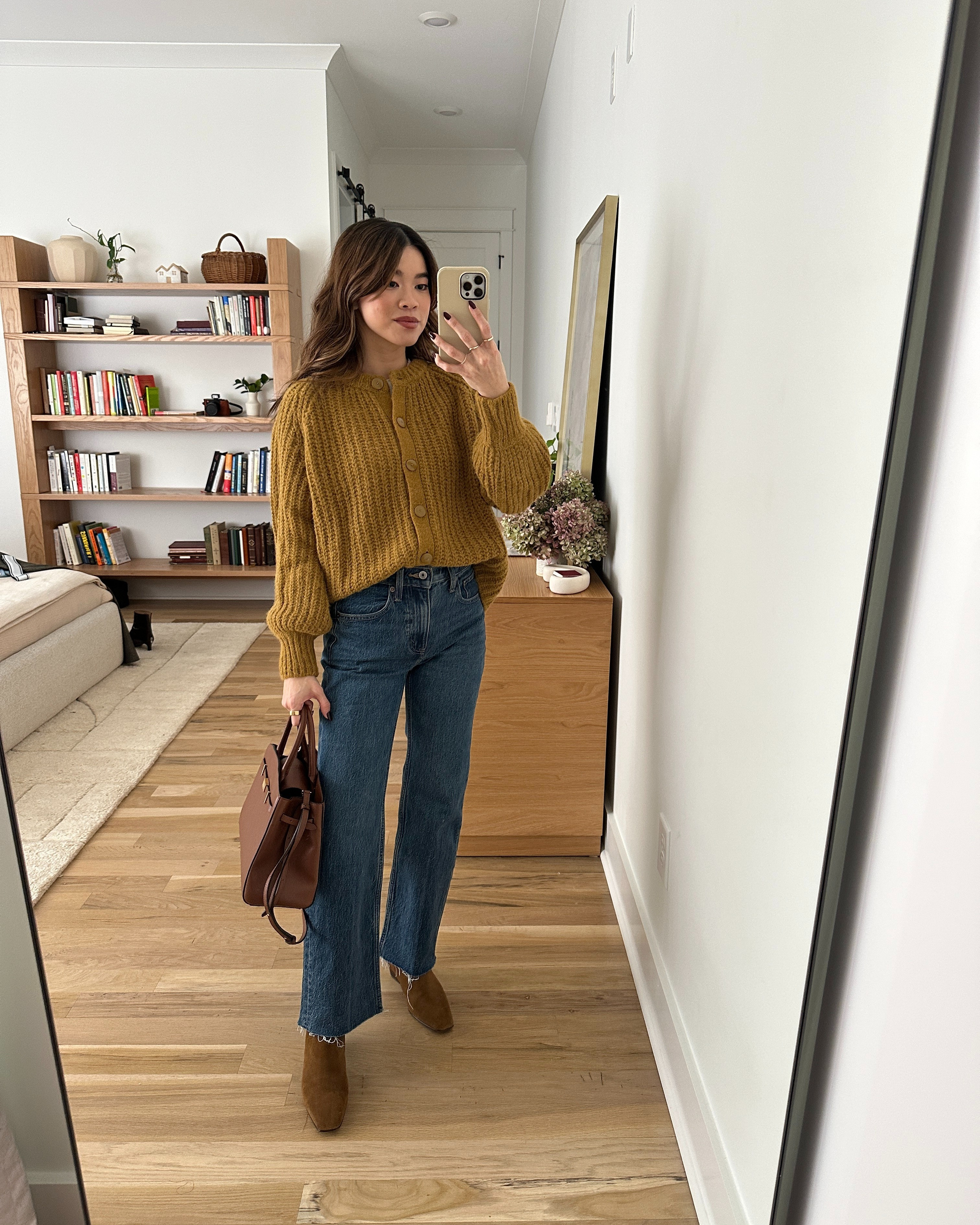 Sizing info: sweater size small, jeans size 23 extra short in dark raw hem! 

petite fashion, get dressed with me, outfit inspiration, ootd, nashville outfit, Nashville influencer, petite style, vacation style, casual outfits, mom style, petite pants, winter dress, winter outfit, winter pants, winter outfit inpso, winter outfit idea, winter top, winter style, winter sweater, cozy sweater, cold weather sweater, cold weather outfit, winter bag, winter purse, denim, jeans, sezane sweater, yellow sweater,  

 

#LTKootd #LTKmomlife #LTKSeasonal