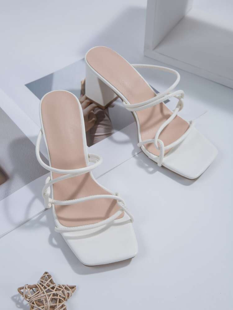 Minimalist Chunky Heeled Mules | SHEIN