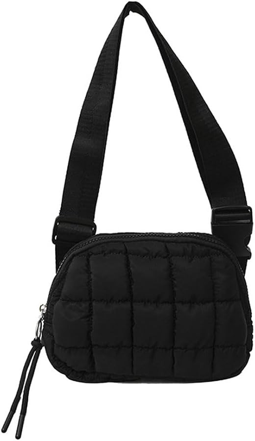 Mini Quilted Puffer Crossbody Bags for Women Puff Chest Belt Bag Fanny Pack Puffy Shoulder Bag Bu... | Amazon (US)