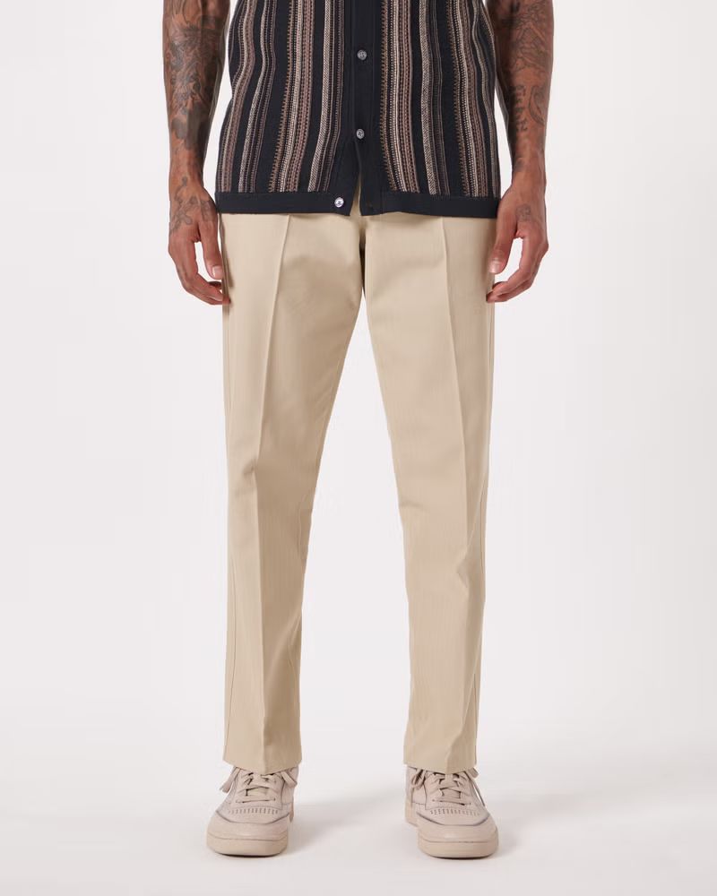 Men's Fixed Waist Herringbone Pant | Men's Bottoms | Abercrombie.com | Abercrombie & Fitch (US)