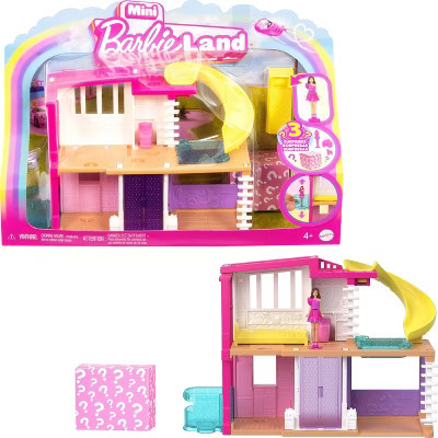 Barbie 1.5" Mini Land Doll House 3 with Funiture & Accessories | Target