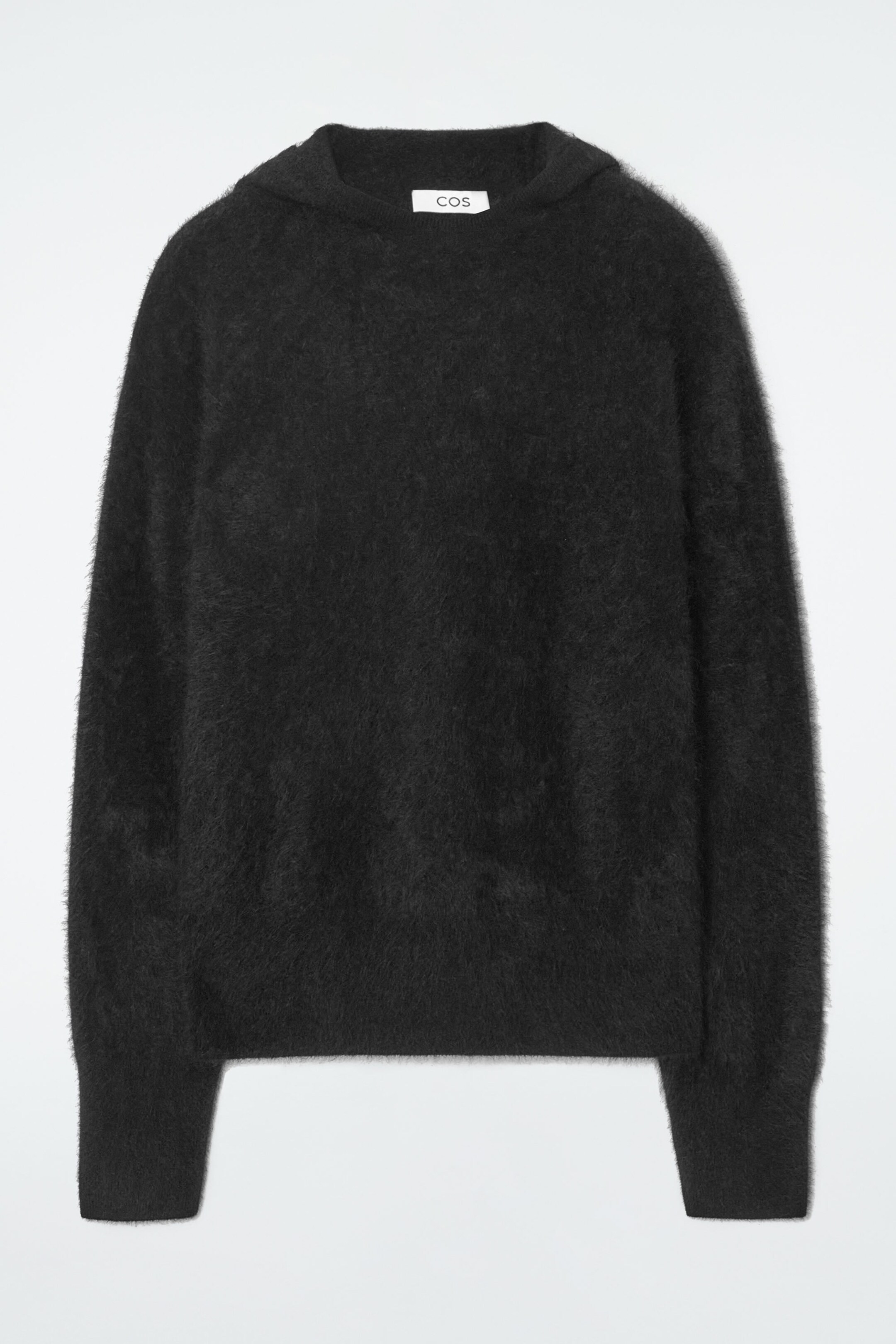 PURE BRUSHED-CASHMERE HOODIE - BLACK | COS (EU)