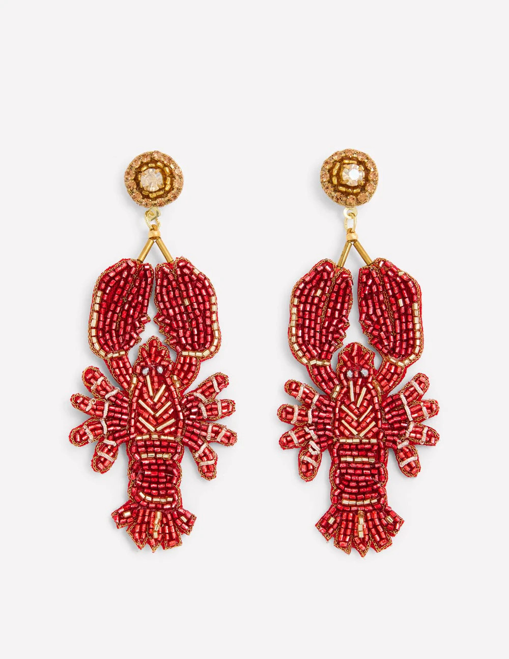 Novelty Beaded Earrings-Lobster | Boden (US)
