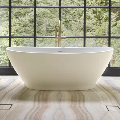 MTI - Elise - Freestanding Air Bath Tub - White/Gloss - 66X33.5X22.5 | Wayfair Professional