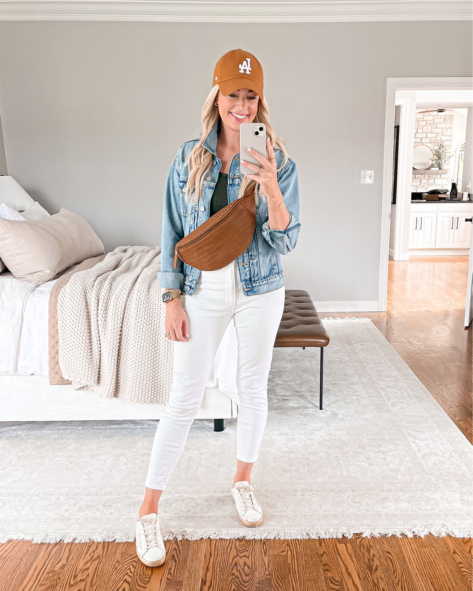 Wearing a small in jean jacket & sized up to a medium in tank // my jeans are from last year but I found a similar pair 

Casual outfit, travel outfit, spring outfit, white jeans, denim jacket 

#LTKstyletip #LTKFind #LTKSeasonal