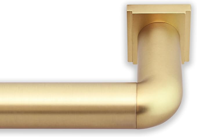 BlastHome 4 foot Custom Curtain Rod & French Return Elbow Brackets Bundle – Luxury, Nonadjustab... | Amazon (US)