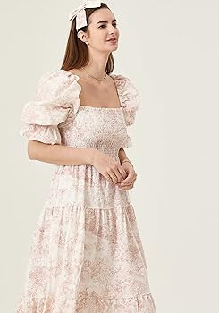 NOTHING FITS BUT Women’s Cotton Linen Kiko Pregnancy Maternity Dress, Casual Floral Maxi Matern... | Amazon (US)