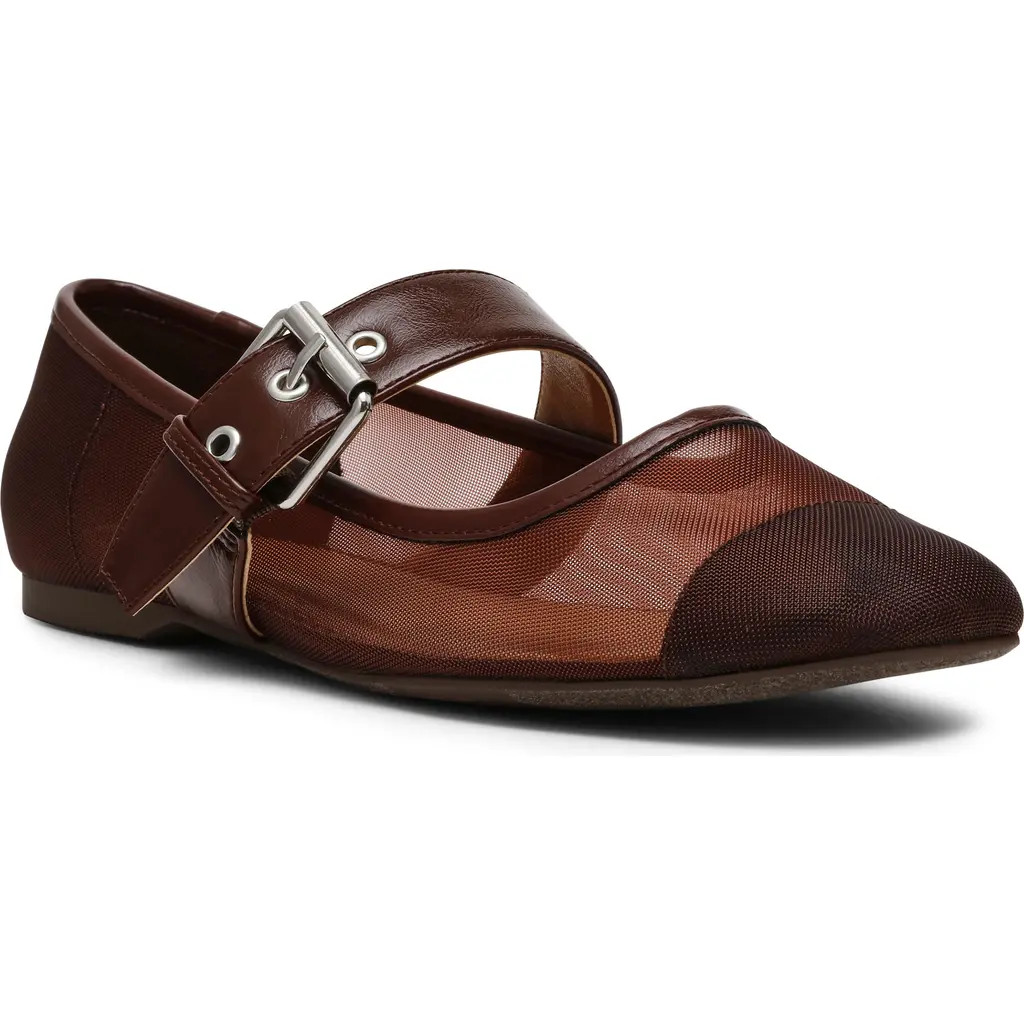 DV by Dolce Vita Mellie Mary Jane Flat in Chocolate Mesh at Nordstrom Rack, Size 5.5 | Nordstrom Rack