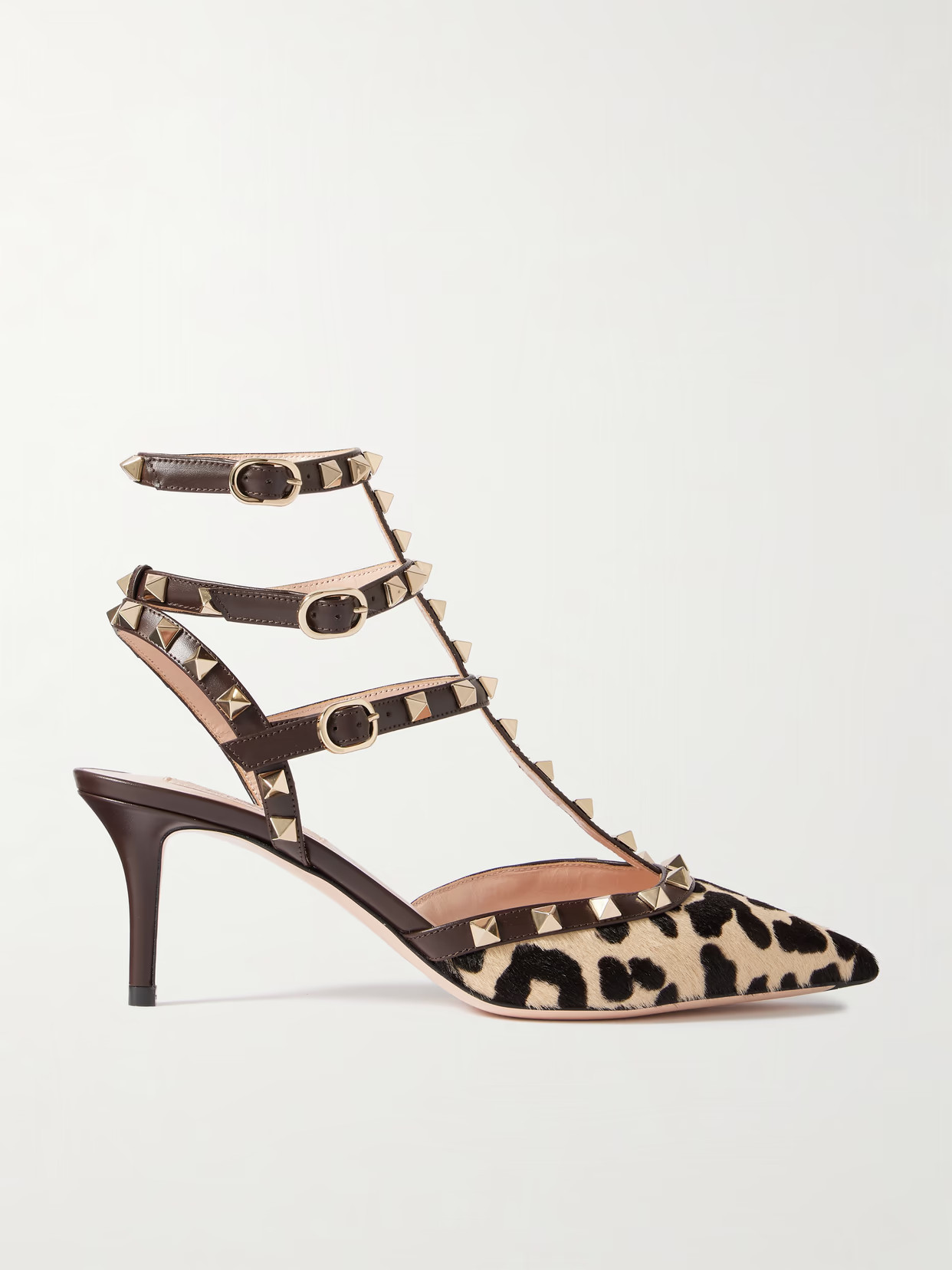 Valentino Garavani - Rockstud 65 Leopard-print Calf Hair Pumps - Animal print | NET-A-PORTER (US)