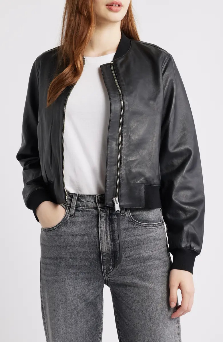 Orten Leather Bomber Jacket | Nordstrom