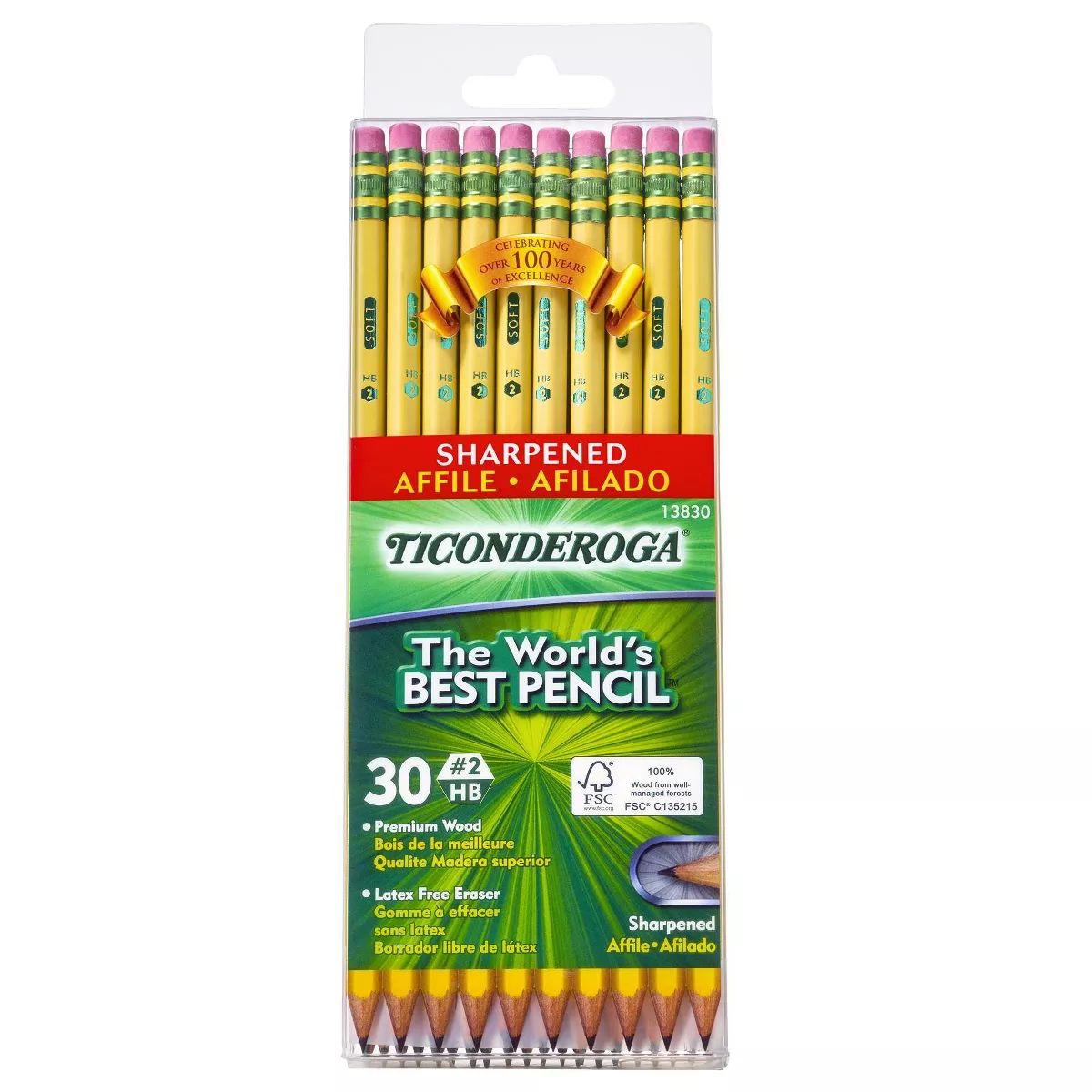 30pk #2 Pre-Sharpened Pencil - Ticonderoga | Target