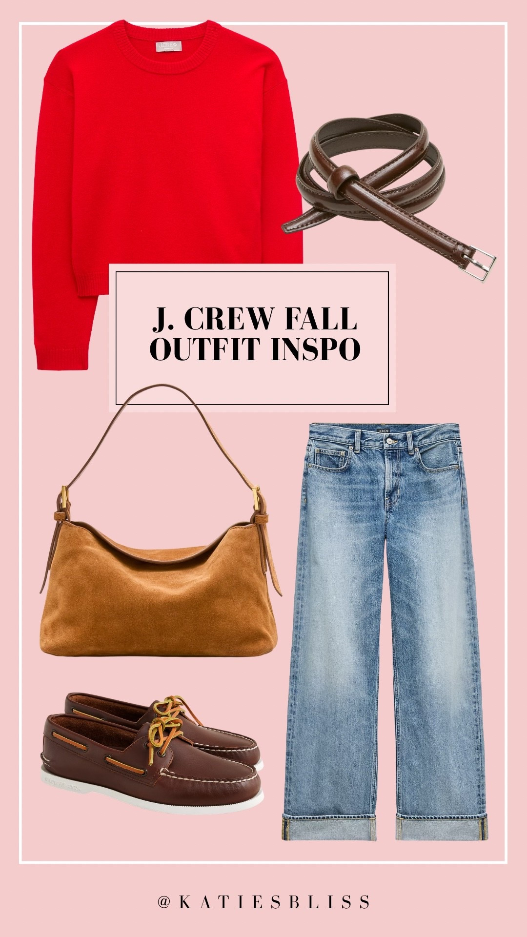 J. Crew fall outfit inspo 🤍 new arrivals 

Fall. Autumn. Sweater. Cashmere. Barrel jeans. Suede bag. Sperry. Boat shoes. Loafer. Belt.

#LTKSeasonal