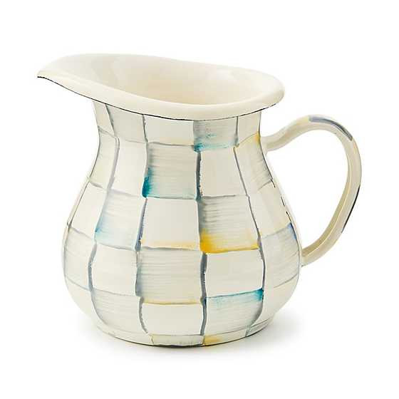 Sterling Check Enamel Creamer | MacKenzie-Childs