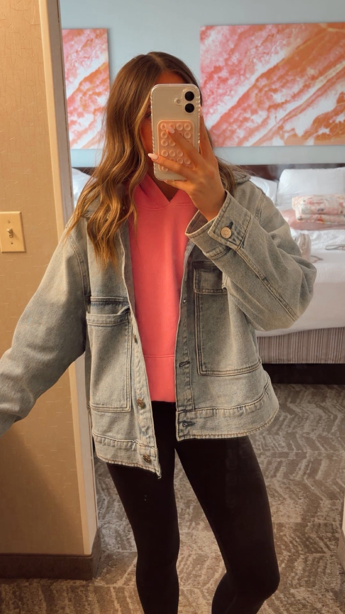 day 18/30: everyday outfits 🤍 
another comp day outfit! love gaps colorful sweats section!! my favorite gap hoodie with a jean jacket & legging, casual but cute!!

#LTKootd #LTKU #LTKdayinmylife
