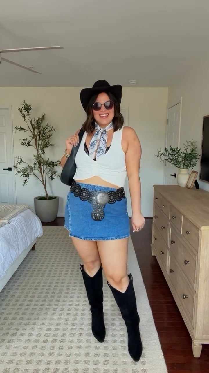 Country Concert Outfit 

Bralette + top: size 0
Skort: size 14
Boots: size 10

#LTKootd #LTKSeasonal #LTKMidsize