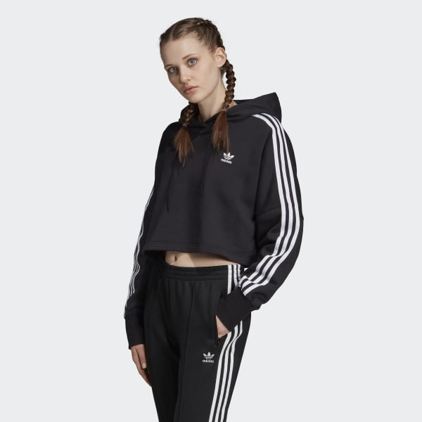 adidas Cropped Hoodie - Black | adidas US | adidas (US)