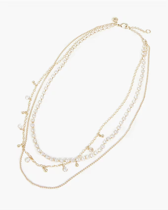 Crystal layering necklace | J.Crew Factory