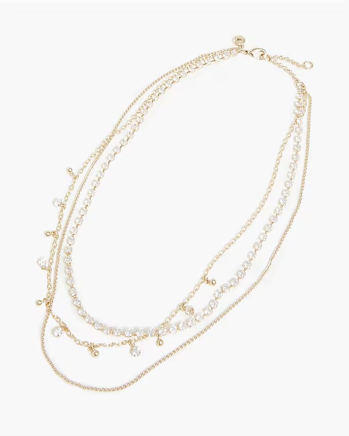 Crystal layering necklace | J.Crew Factory
