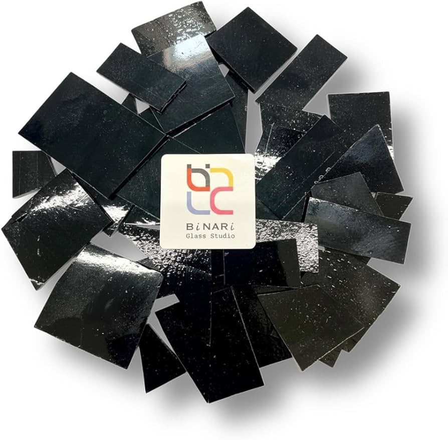 BiNARi | Stained Glass Shards & Pieces 1.5 lb - Assorted Colors & Textures Glass Mosaic Tiles for... | Amazon (US)