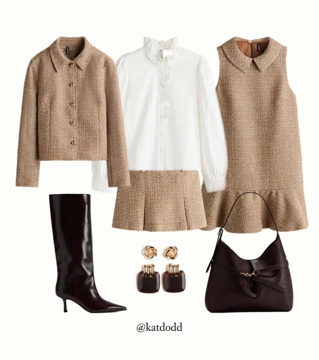Christmas Day outfit 🤍 this material looks beautiful and paired with brown tights and boots or slippers in the house 🤣🤍 I am obsessed!!! 


Textured tweed jacket dress skort frill cream shirt brown sheer tights knee high brown boots slouchy brown bag gold jewellery Christmas Day outfit 

#LTKstyletip #LTKpartywear #LTKuk