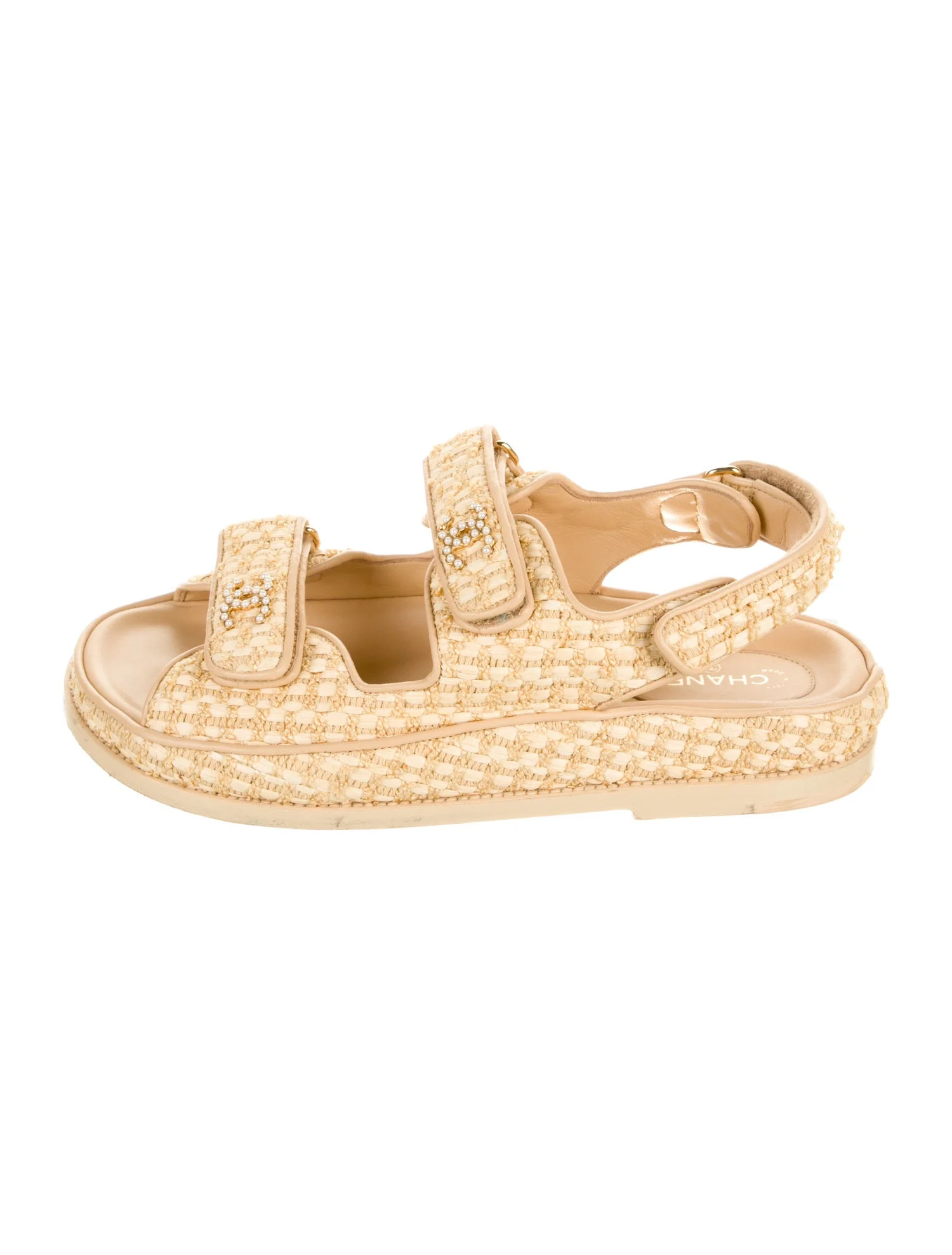 Interlocking CC Logo Tweed Espadrilles | The RealReal