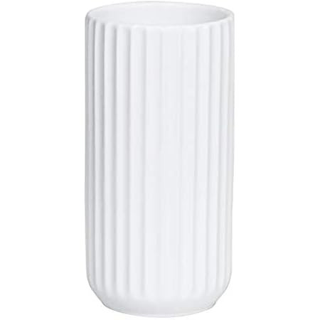 Bloomingville Tall White Ceramic Fluted Vase | Amazon (US)