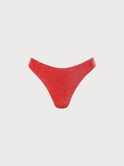 Red Lurex Bikini Bottom & Reviews - Red - Sustainable Bikinis | BERLOOK | BERLOOK