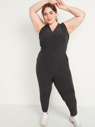 Breathe ON Cross-Front Plus-Size Sleeveless Jumpsuit | Old Navy (US)