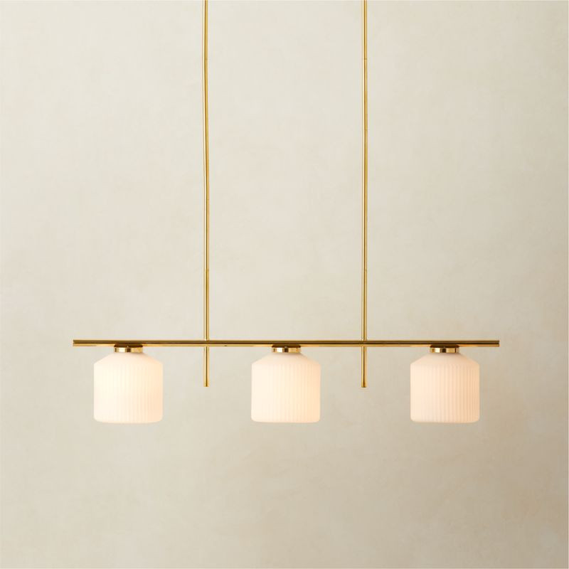 Silo 3-Light Polished Brass Pendant Light + Reviews | CB2 | CB2