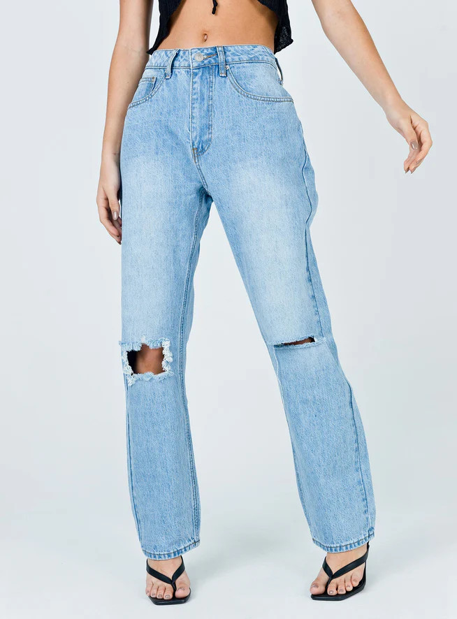 Fairmount Straight Leg Jean Light Wash Denim | Princess Polly US
