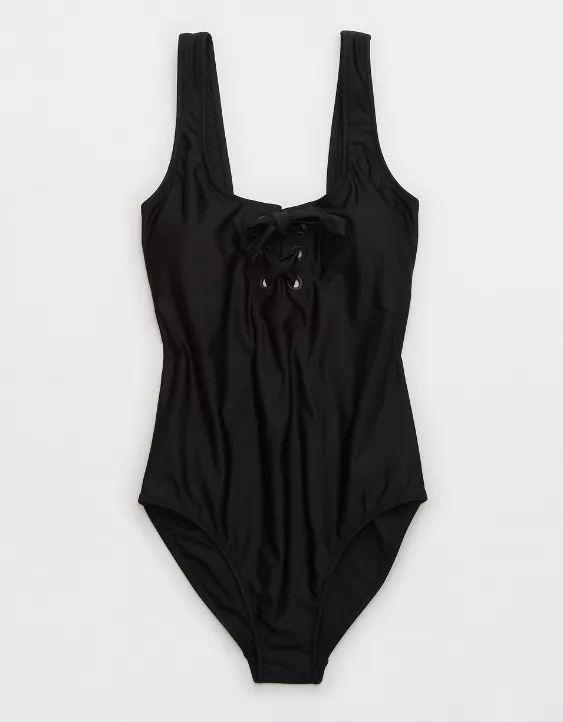 Aerie Grommet Scoop One Piece Swimsuit | American Eagle Outfitters (US & CA)