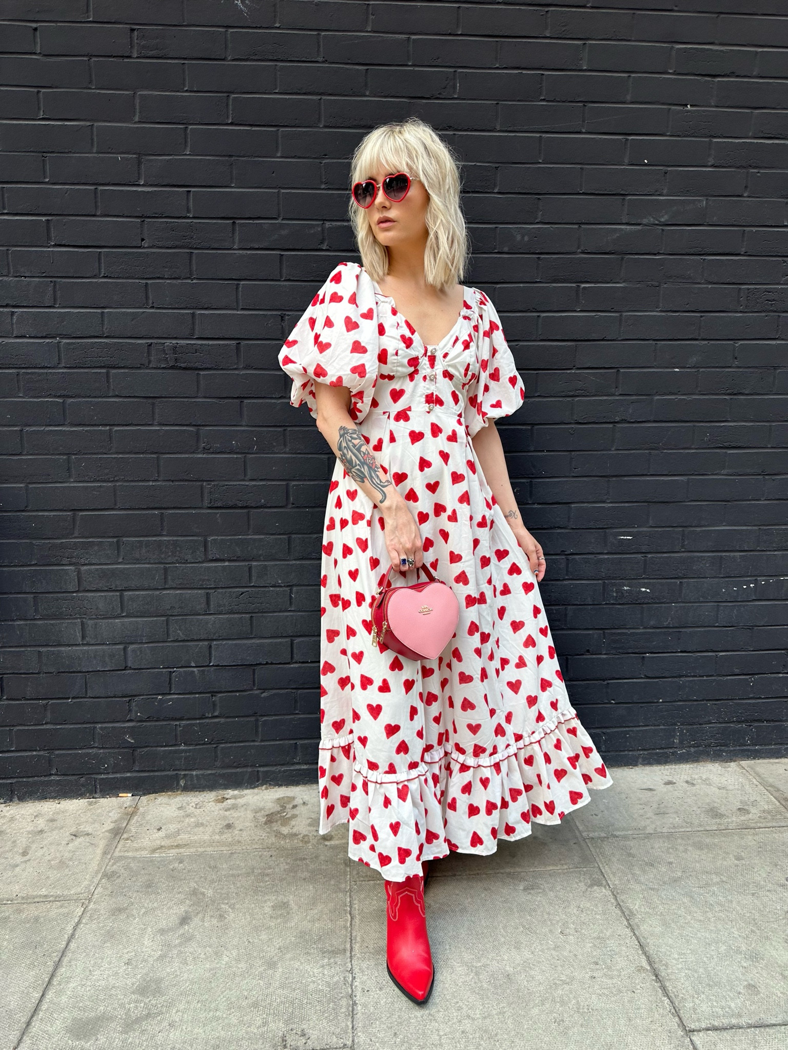 Boots were from Bershka but unable to link and bag was purchased second hand off Vestiaire 