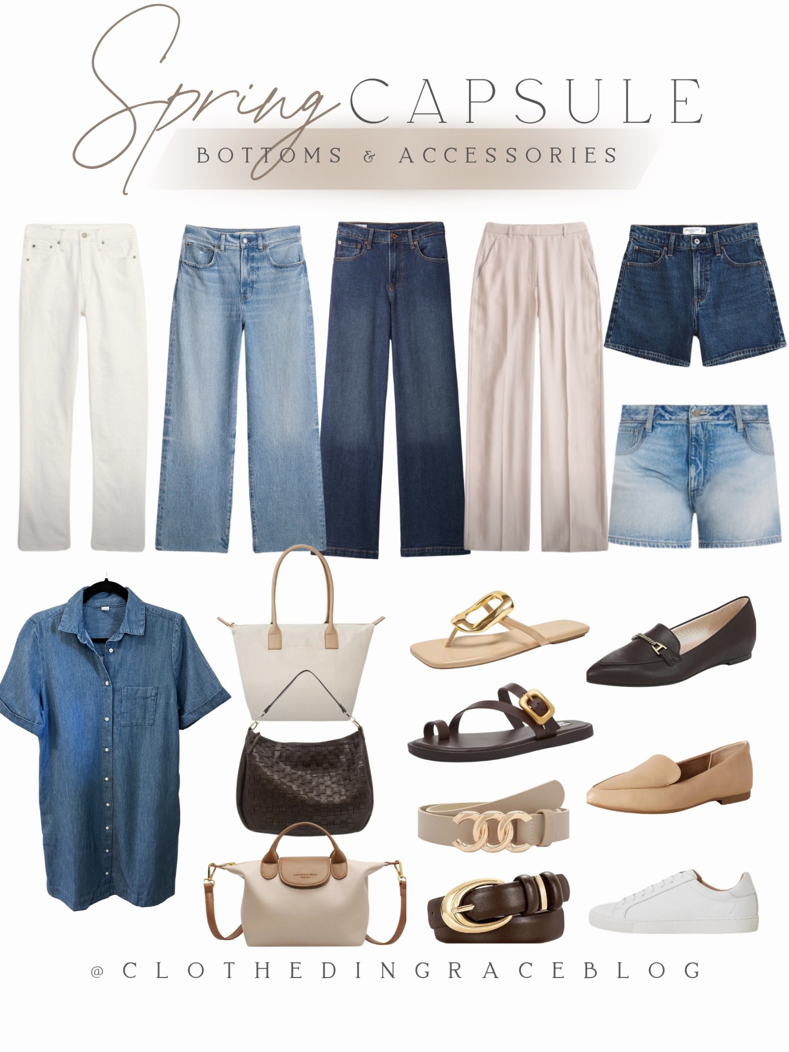 Spring Capsule Wardrobe - Bottoms & Accessories 


#LTKFindsUnder100 #LTKFindsUnder50 #LTKStyleTip