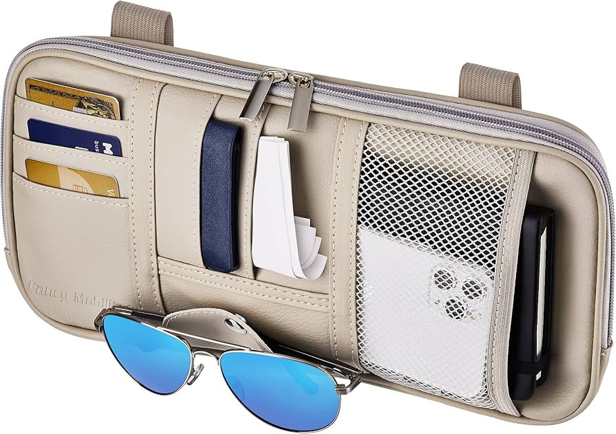 Car Sun Visor Organizer – Car, SUV, Truck Interior Accessories - Magnetic Glasses Holder & Full... | Amazon (US)