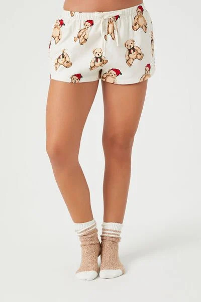 Winter Teddy Bear Pajama Shorts | Forever 21 | Forever 21 (US)