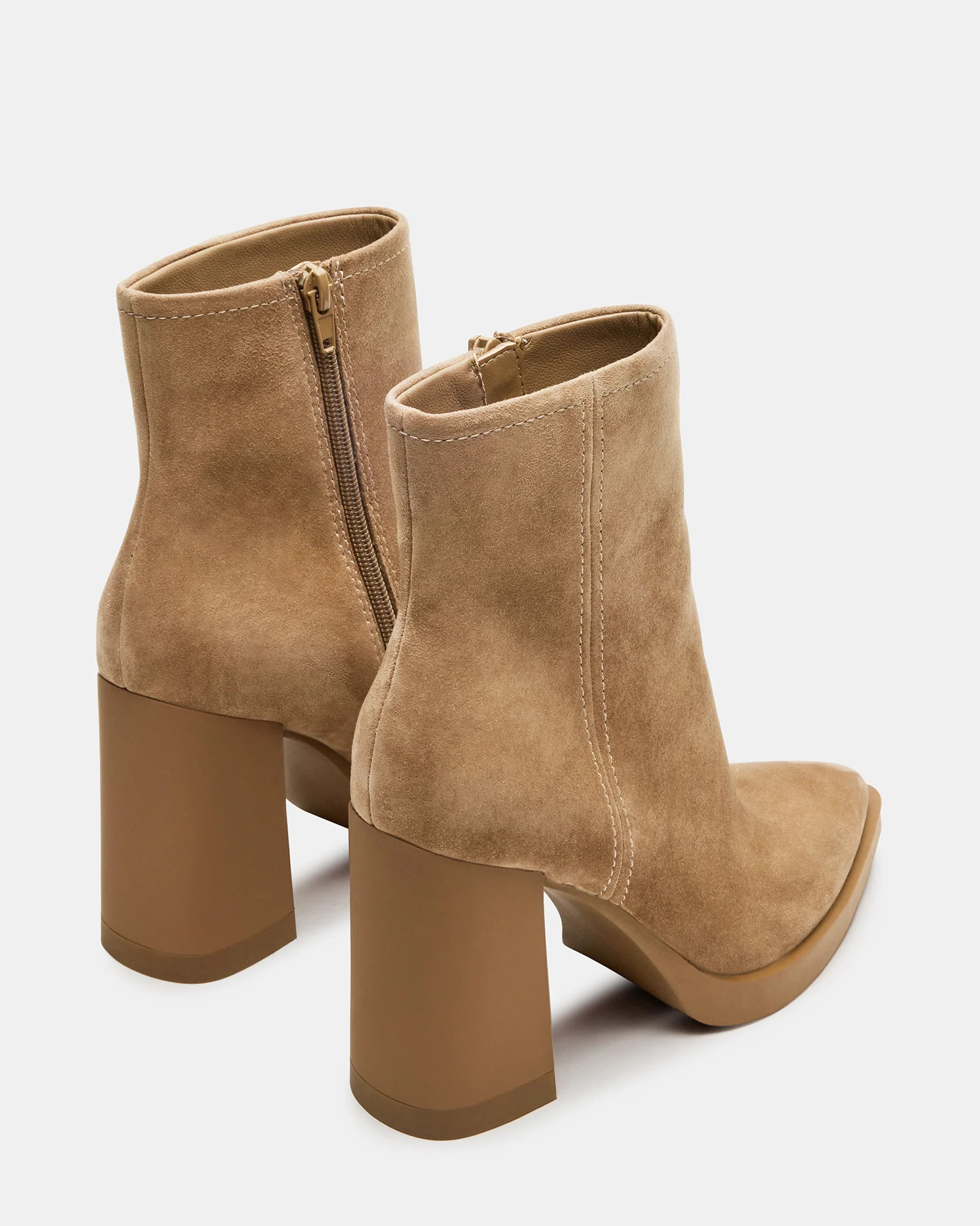 HARDEN Sand Suede Women's Pointed-Toe Ankle Boot | Steve Madden (US)