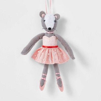 Mouse Ballerina with Pink Dress Christmas Tree Ornament - Wondershop™ | Target