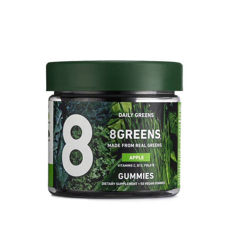 8Greens Daily Greens Vegan Gummies Apple - 50ct | Target